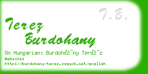 terez burdohany business card